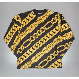 GB Gold Chain Link Sweatshirt Mens XL. Vintage‎ Black Hip-Hop Longsleeve